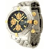 Breitling Windrider Chronomat Evolution 18kt Yellow Gold Steel Negroid Mens Watch A1335611-B7-357