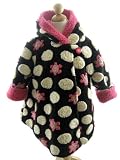 Corky And Company Girls Winter Coat Black and White Polka Daisy Wrap Swing