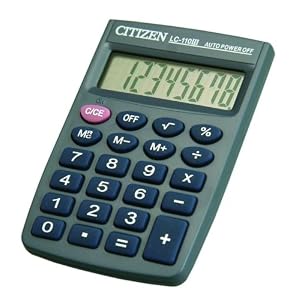 Citizen - Calculatrice de poche ultra compacte - Bleu marine