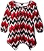 My Michelle Big Girls' Chevron-Printed Peasant Top with Lace-Back Yoke