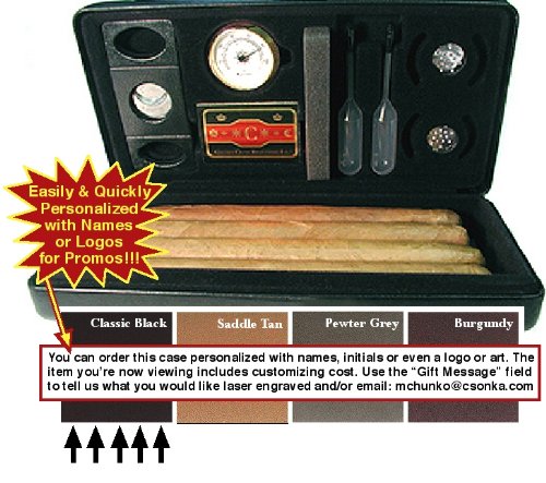 Customized Csonka Travel Humidor Engraved Customized Csonka Travel Humidor Engraved