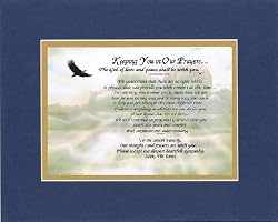[Personalized Poem for Bereavement] Keeping You In Our Prayers Poem on 11 x 14 inches Double Beveled Matting