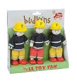 Le Toy Van Budkins Bendy Wooden Doll Firefighters Gift Pack SetIMAGE
