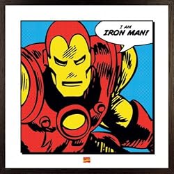 Iron Man - Framed Marvel Comic Poster / Art Print (Size: 16" x 16")