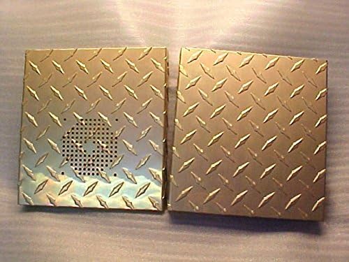 Redman Cb Stop GOLD Aluminum Diamond Plate CB Ham DX Radio SIDE MIC Case Covers KIT !