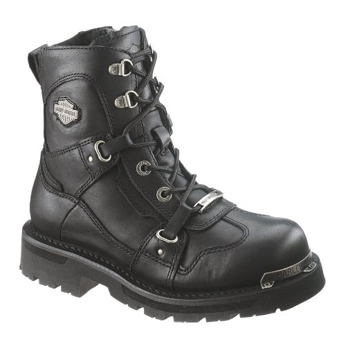  HarleyDavidson Women's Thea Lace Up Combat Boot Black Leather