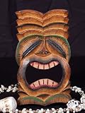 TIKI MASK 8 WALL PLAQUE - BIG KAHUNA - ISLAND DECOR TROPICAL