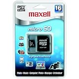 Maxell 16 GB Class 2 Micro SDHC Flash Memory Card with Adapter 502003