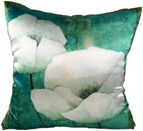 Decorative Double Side Cushion Cover Blooming Floral Throw Pillow / 23 by 23-Inch