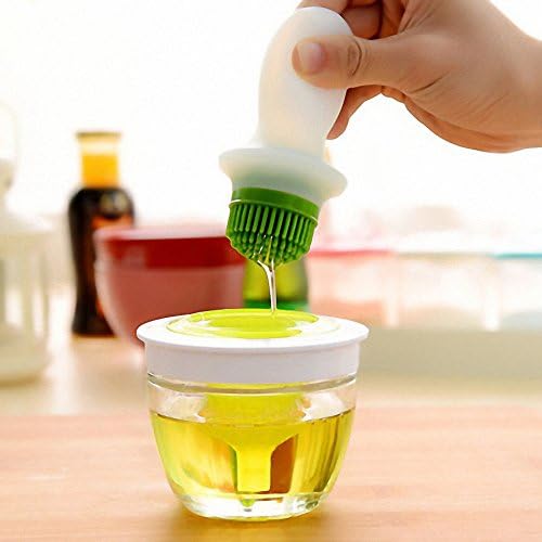 Heat Resistant Silicone Basting Brush Bottle Set Oil Dispenser Kitchen Tool