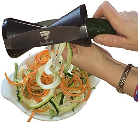 Premium Vegetable Spiralizer - Best Zucchini Spaghetti Maker - Handheld 4 Blade Spiral Vegetable Slicer - Make Eating Veggies Fun - Great for Low Carb, Paleo, or Gluten Free Meals