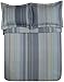 Amazon Brand – Pinzon Lightweight Cotton Flannel Duvet Set - Full/Queen, Blue Stripe