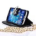 Galaxy S4 Case,OMIU(TM)Luxury Fashion Camellia Pendant Rhombus Handbag Metal Chain Style Superior Soft PU Leather Grid Purse Wallet Case Cover For Samsung Galaxy S4 i9500(Black),Sent Screen Protector+Stylus+Cleaning Cloth