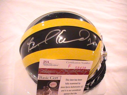BRAYLON EDWARDS SIGNED AUTOGRAPHED MINI HELMET 49ERS,JETS,BROWNS JSA