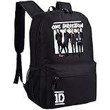 Differ 2016 One Direction Backpack 1d Bag for School Girls Boys Black Bags for Teens