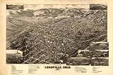 1882 LEADVILLE COLORADO PANORAMIC BIRD'S EYE MAP