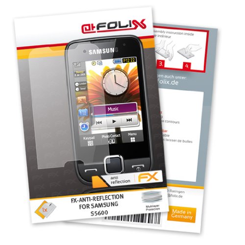 atFoliX FX-Antireflex Displayschutzfolie f&uuml;r Samsung S5600