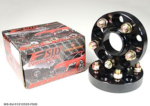 Fsid Innovation 2 Pcs Black 25mm Hubcentric Wheel Spacers Adapter Scion FRS FR-S Year 2013-UP Bolt Pattern: 5x100 Center Bore: 56 Thread Type 12x1.25 with 10pcs Lug Nuts Set Brand New WS-SU-51212525-FSID
