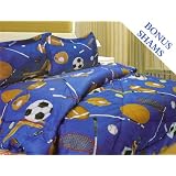 Full Microfiber Kids Sports Bedding Comforter Bedding Set
