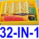 32 Piece Miniature Screwdriver Set for Hobbyists, Eyeglass Repair, Watch Repair & Electronics Repair