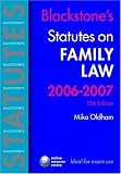 Blackstone's Statutes on Family Law (Blackstone's Statute Book)