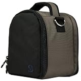 Grey Slim Holster Camera Bag Carrying Case will easily hold your camera, battery charger, memory cards, and accessories for Canon Power-Shot ELPH 500 HS ELPH 510 HS S95 SD970 IS SD1300 IS SD1400 IS SD3500 IS SD4000 IS SD4500 IS SX210 IS SX220 HS SX230 HS Powershot Point and Shoot Digital Camera + Includes eBigValue Determination Hand Strap Key Chain