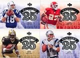 2006 Upper Deck Football Fantasy Top 25 25 Card Complete Mint Insert Set Loaded with Stars Including Tom Brady, Peyton Manning, Reggie Bush, Eli Manning, Cadillac Williams, Randy Moss, Larry Johnson and Others!