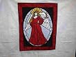 Stained Glass Guardian Angel of Light Christmas Wallhanging 34inx28in