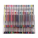 Reaeon Gel Pens for Adult Coloring Book, Set of 36 Colored Ink Gel Pen for Kids Drawing Book Including Glitter, Pastel, Neon & Classics