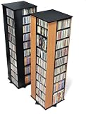 Prepac Large 4-Sided Spinning Tower / CD Rack - Black