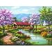 Covered Bridge in Spring 300pc Jigsaw Puzzle by Sung Kim