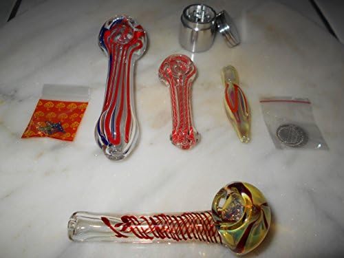 7 Piece Set Hand Blown Glass Incense Burners 4 1/2"