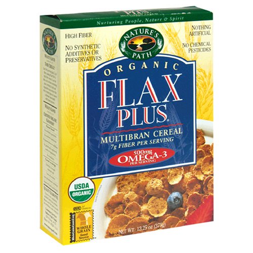 Nature's Path Organic Flax Plus Multibran Cereal, 13.25-Ounce Boxes (Pack of 6)