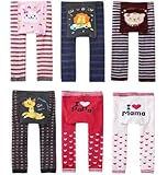 Kubeer 6pc 0-3T Baby Pants Infant Legging Tights Legs Toddler Trousers Pantyhose