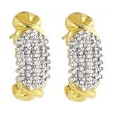10K 0.50 Carat Diamond J-Hoop Earrings