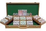 Trademark Poker 500 11.5g 4 Aces Poker Chip Set with Genuine Oak Case