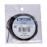 Beadalon Greek Leather 1-1/2mm Brown, 5-Meter