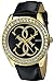 GUESS Women's U0208L2 Dazzling Iconic Logo Black & Gold-Tone Watch