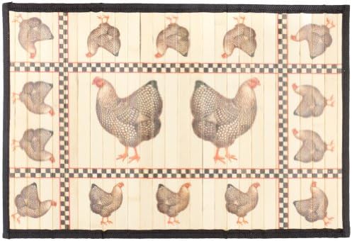 Animal World - Chickens Everywhere Placemat - Tan