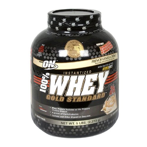 Childrens Toyshop  Health & Personal Care : Optimum Nutrition Gold Standard 100% Instantized Whey, French Vanilla Creme, 5-Pound Tub