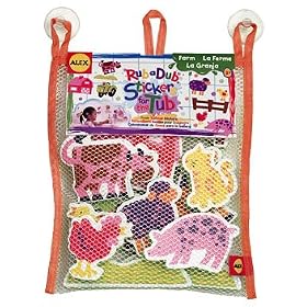 Cuckoo Alex Rub a Dub Farm Stickers for the Tub bath toy