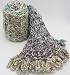 Handmade Chunky Knit Soft Acrylic Scarf - April Flower Fields (100% Knitted By Hand/extra Large)