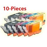 10-pack (2 Each) Ink w/ Chip for Pgi-220bk CLI-221 series inkjets Pixma Canon Ip3600 Ip4600 Mp560 Mp620 Mx860 Mp980