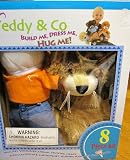 8 Pc Kit Teddy & Co Build Me, Dress Me, Hug Me! 12" Brown Lion, Build and Stuff with Stuffing and Heart!