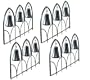 CBK Ltd Arch Design Garden Edger, Set of 4