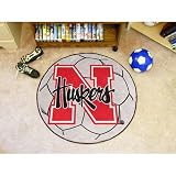 Nebraska Cornhuskers NCAA Soccer Ball Round Floor Mat (29)