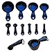 Chef Craft 42018-1 Set of 10 Piece Spoons and Measuring Cups (Black & Blue), White