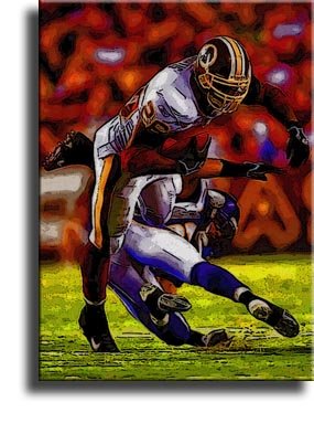 Completely Handpainted American Football Sport Painting, Custom Order FL4809, Oil on Canvas, with Option to Paint Jerry, Brett & Co. from Any Other Favorite Photograph or Picture, Unframed, Size 11