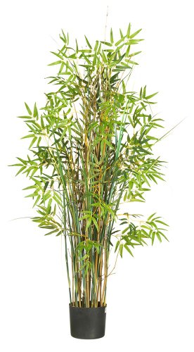 5' Bamboo Grass Silk Plant in Green - Nearly Natural - 6569