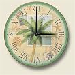 Wood clock~ Palm Beach ~Artworks Home Accents~ large kitchen wall clocks~ cod...